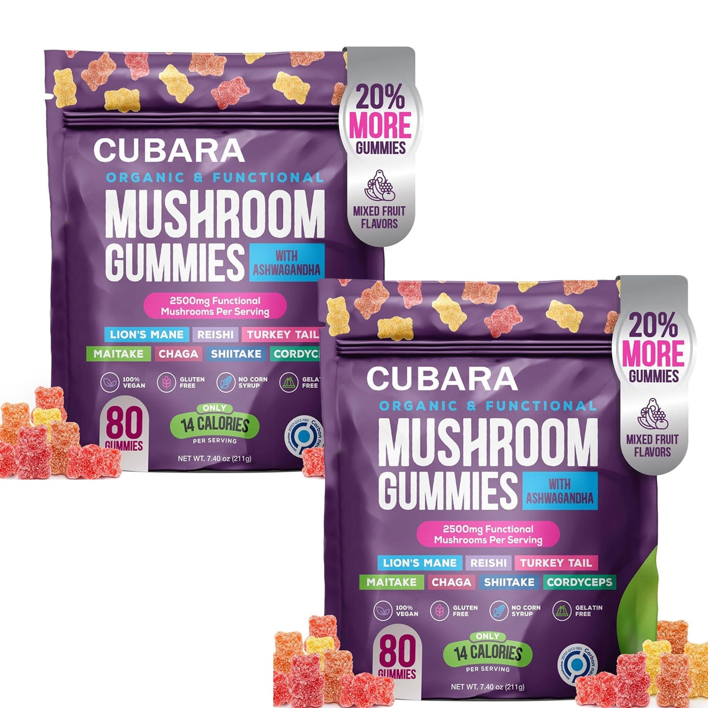 Ashwagandha, Reishi Mushroom Gummies