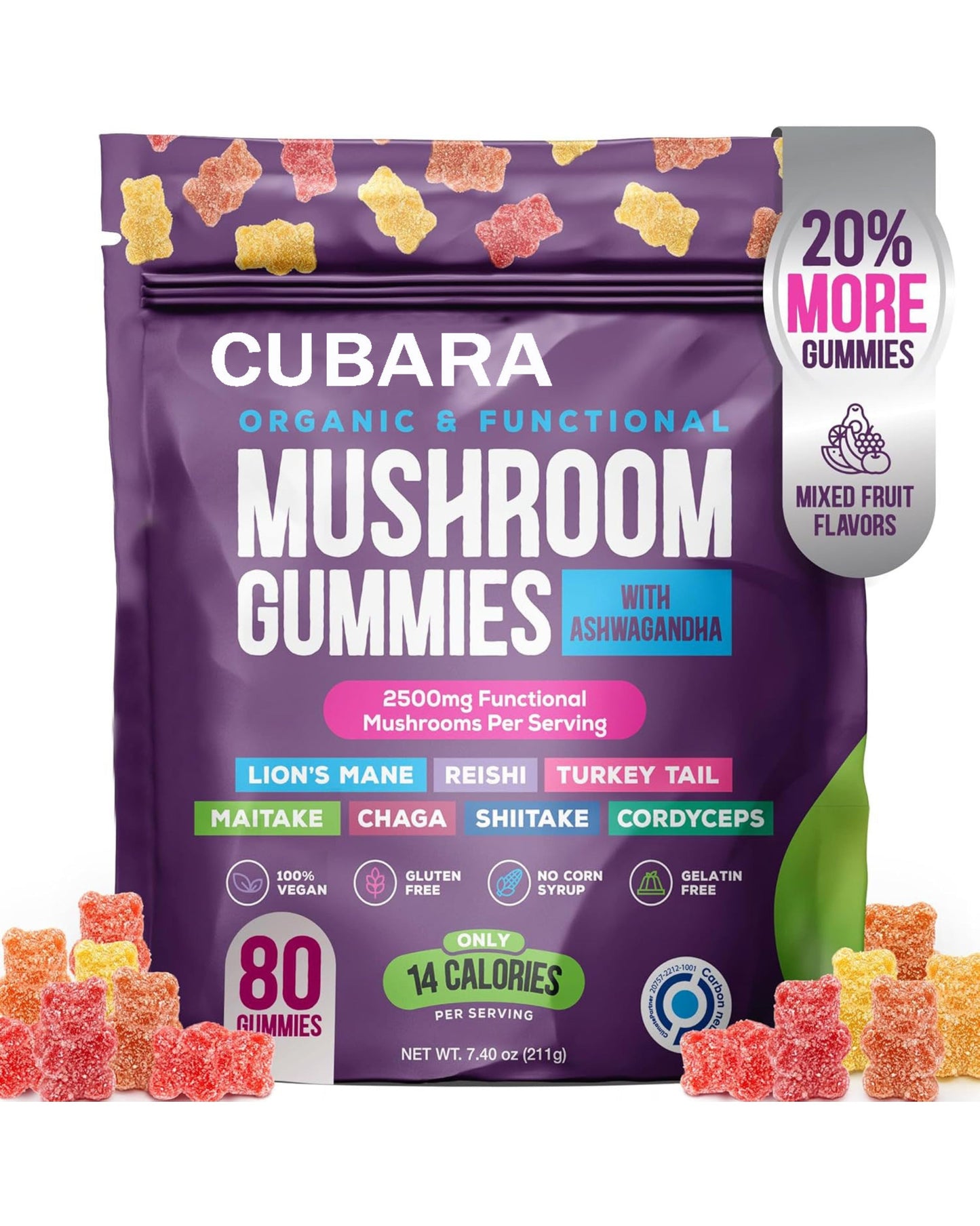 Ashwagandha, Reishi Mushroom Gummies