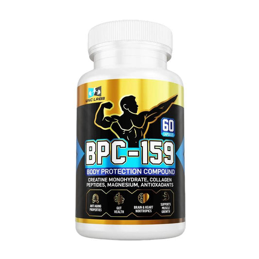 BPC Peptide Capsules- BPC-157 Blend with Creatine Monohydrate, Collagen Peptides & Magnesium Gluten Free | 60 Capsules Fitness Healthy