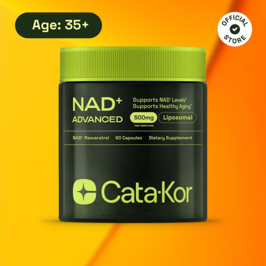 Cata-Kor NAD+ Advanced - NAD+ Supplement for Skin Aging Support, Energy, and Focus