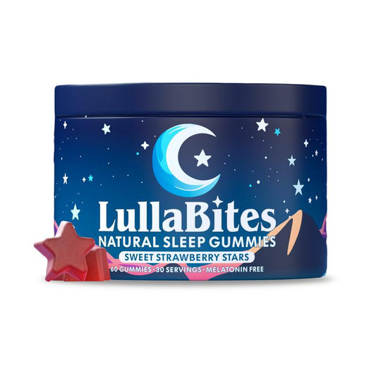 LullaBites Natural Sleep Gummies - 30 Servings -Sweet Strawberry Stars