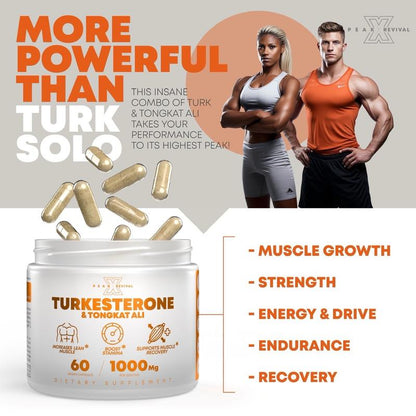 Turkesterone & Tongkat Ali Supplement 1000mg Per Serving