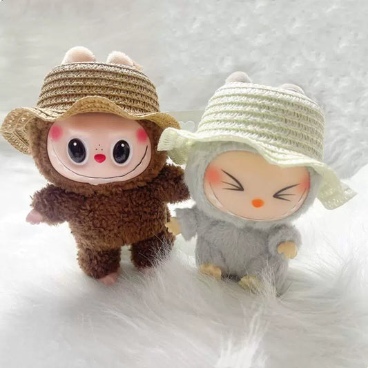 Sit party macaron labubu princess hat straw hat cute accessories 15cm17cm rabub hat
